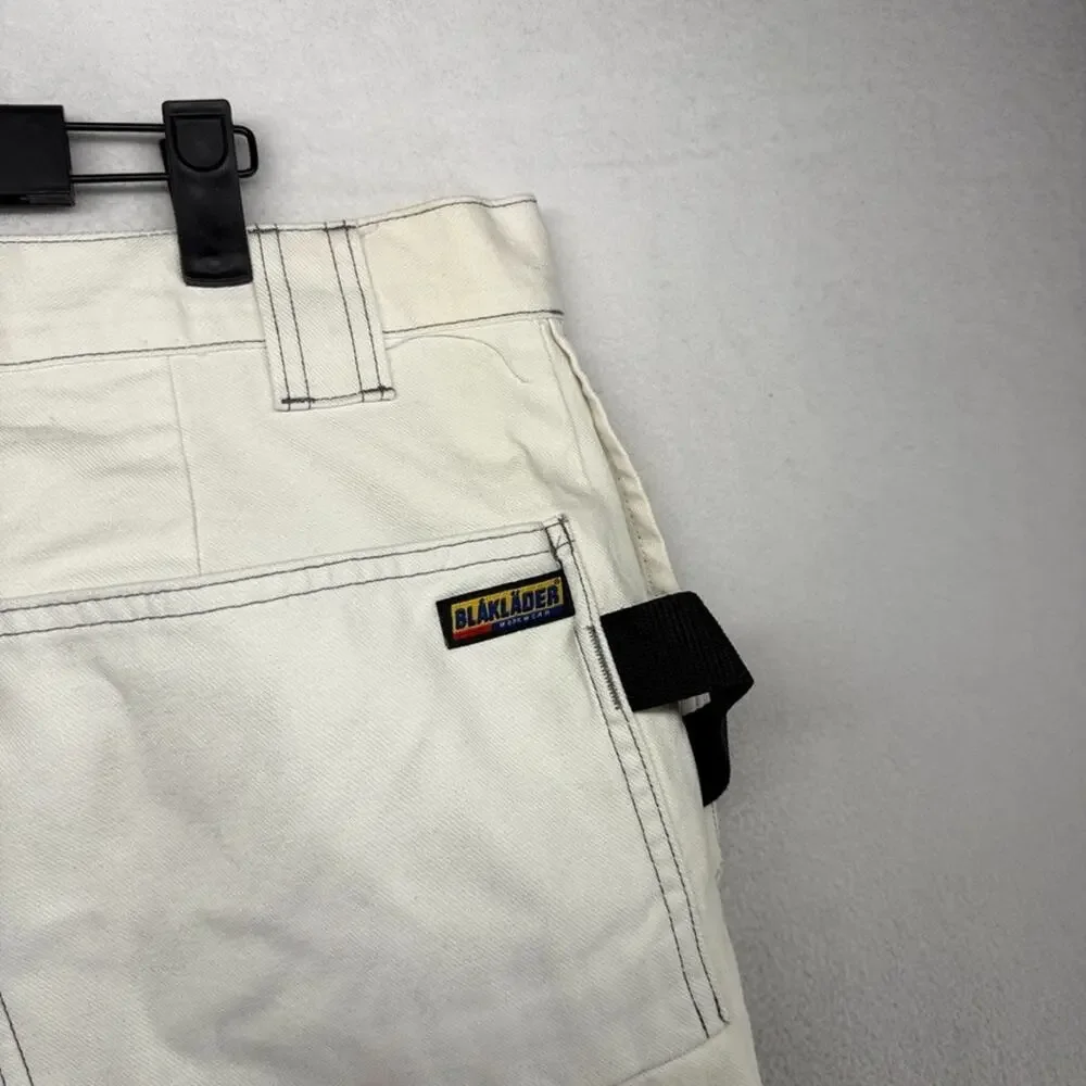 Blaklader Workwear Pants men's 38x30 Fits 38x27 White Cargo Heavyweight Thick